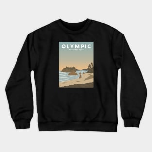 Olympic National Park, Washington Travel Poster Crewneck Sweatshirt